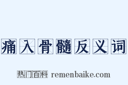 痛入骨髓反义词是什么意思的图片